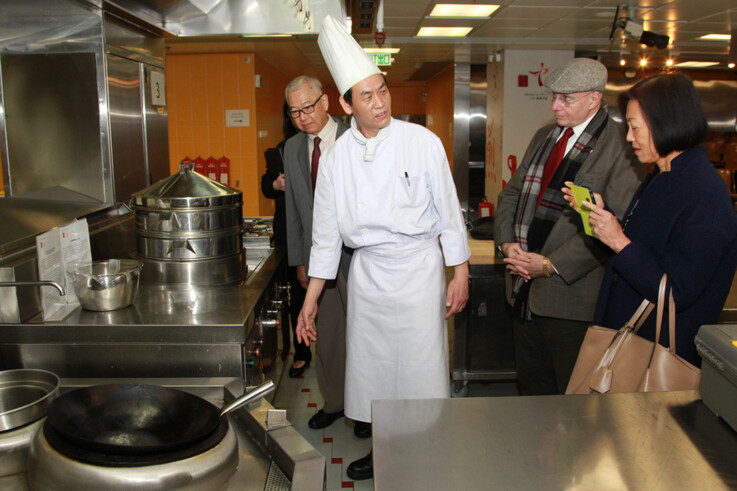 Representatives from At-Sunrice toured the culinary training facilities of the campus